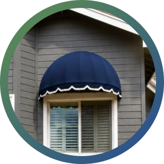 Dome stationary awning