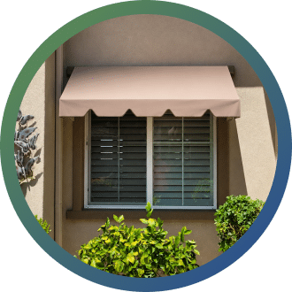 Riviera stationary awning