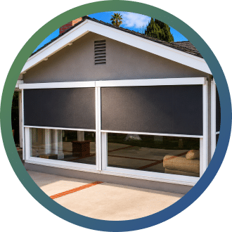 Sun-Pro exterior drop shade